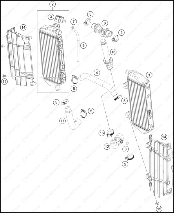 COOLING SYSTEM, 2024 GASGAS EX-300