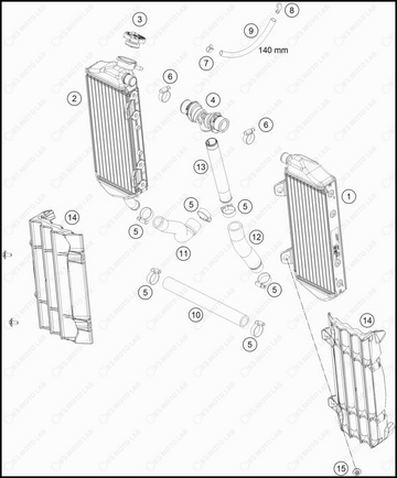 COOLING SYSTEM, 2023 GASGAS MC-125