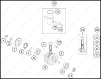 CRANKSHAFT, PISTON, 2025 GASGAS MC-50