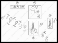 CRANKSHAFT, PISTON, 2023 GASGAS MC-50