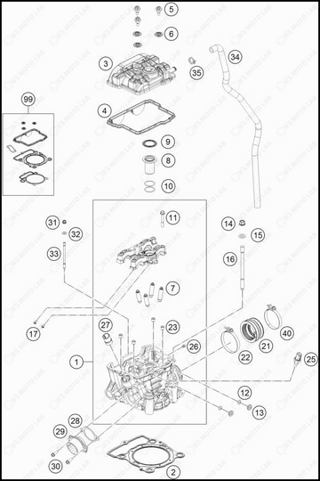 CYLINDER HEAD, 2023 GASGAS MC-250-F