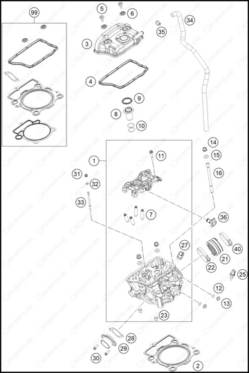 CYLINDER HEAD, 2023 GASGAS MC-250-FACTORY