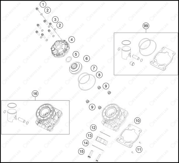 CYLINDER, CYLINDER HEAD, 2025 GASGAS MC-50