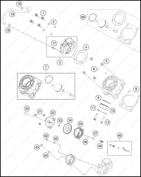 CYLINDER, CYLINDER HEAD, 2025 GASGAS MC-65