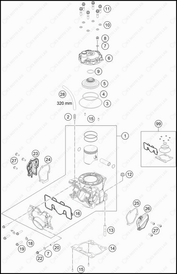 CYLINDER, CYLINDER HEAD, 2023 GASGAS MC-125