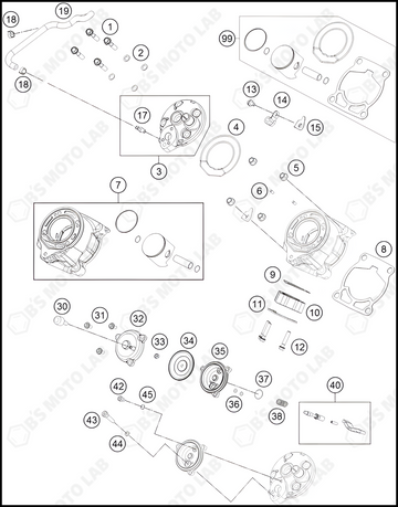 CYLINDER, CYLINDER HEAD, 2023 GASGAS MC-65