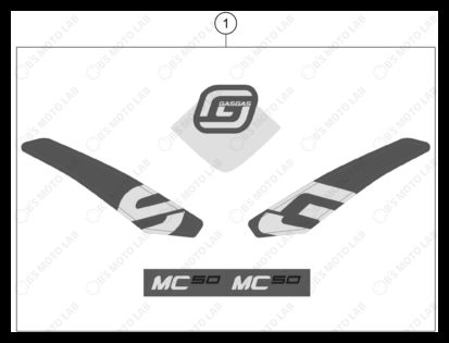 DECAL, 2023 GASGAS MC-50