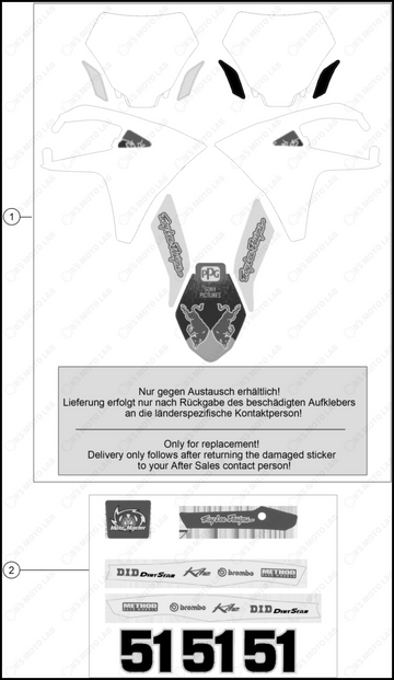 DECAL, 2023 GASGAS MC-250-FACTORY