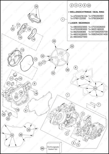 ENGINE CASE, 2025 GASGAS MC-85-19-16