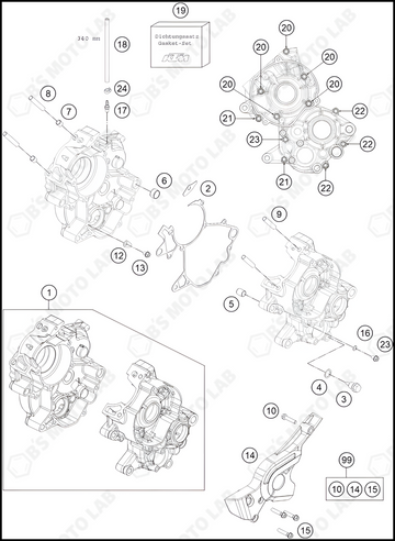 ENGINE CASE, 2023 GASGAS MC-65