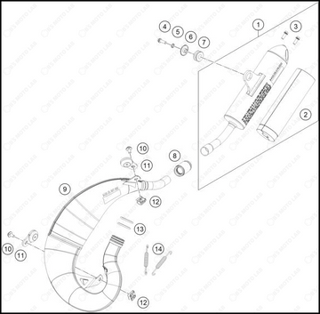 EXHAUST SYSTEM, 2025 GASGAS MC-50