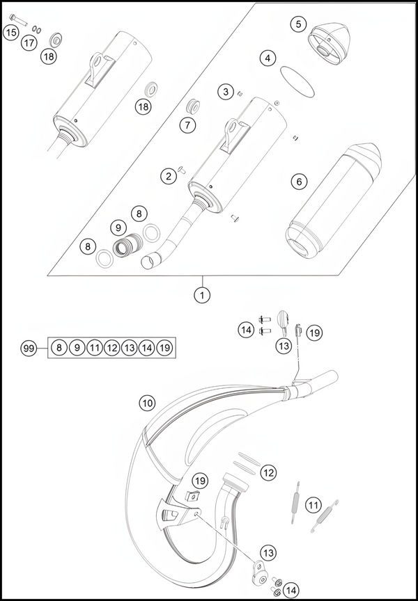 EXHAUST SYSTEM, 2023 GASGAS MC-85-19-16