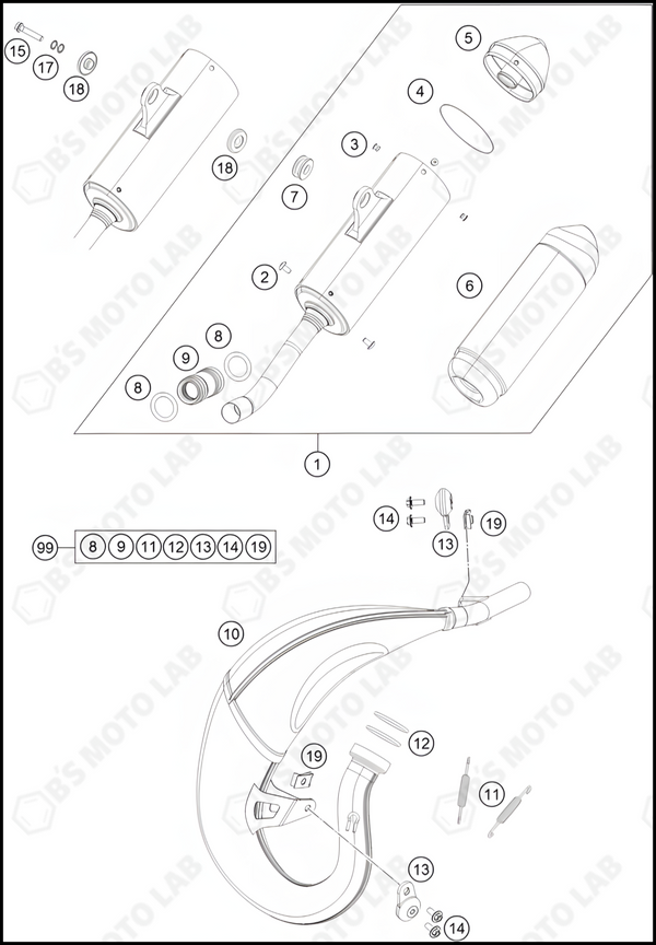 EXHAUST SYSTEM, 2024 GASGAS MC-85-17-14