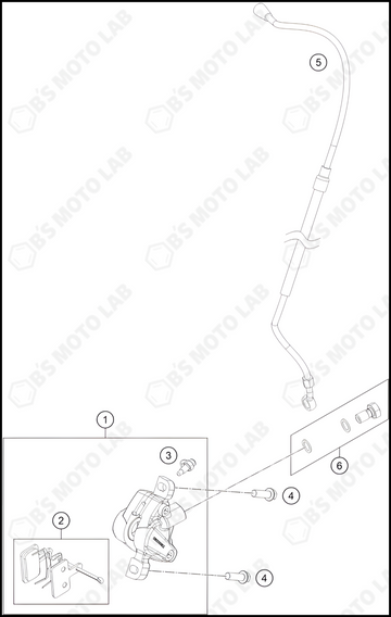 FRONT BRAKE CALIPER, 2024 GASGAS MC-E-2