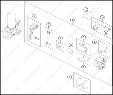 FRONT BRAKE CALIPER, 2023 GASGAS MC-65