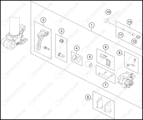 FRONT BRAKE CALIPER, 2024 GASGAS MC-65