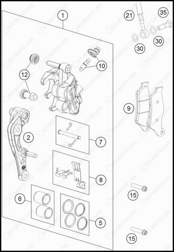 FRONT BRAKE CALIPER, 2023 GASGAS MC-125