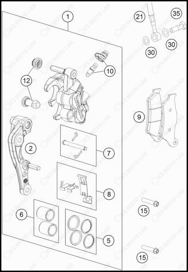 FRONT BRAKE CALIPER, 2023 GASGAS MC-125