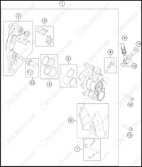 FRONT BRAKE CALIPER, 2024 GASGAS MC-250