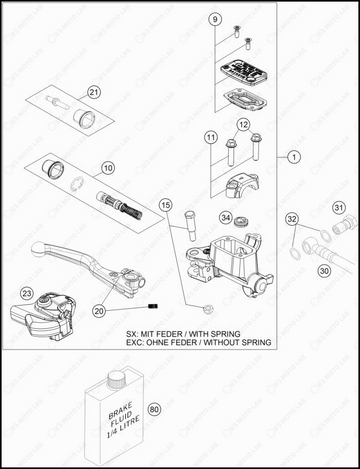 FRONT BRAKE CONTROL, 2023 GASGAS MC-125