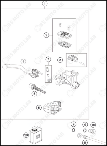 FRONT BRAKE CONTROL, 2024 GASGAS MC-250