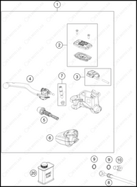 FRONT BRAKE CONTROL, 2024 GASGAS EX-300