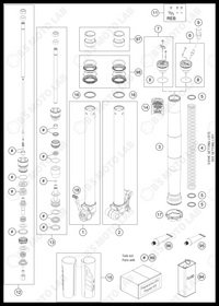 FRONT FORK DISASSEMBLED, 2023 GASGAS MC-50