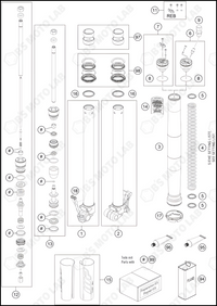 FRONT FORK DISASSEMBLED, 2023 GASGAS MC-E-5