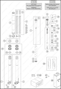 FRONT FORK DISASSEMBLED, 2024 GASGAS EX-300