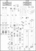 FRONT FORK DISASSEMBLED, 2023 GASGAS MC-250-FACTORY