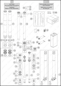 FRONT FORK DISASSEMBLED, 2025 GASGAS MC-125