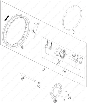 FRONT FORK, TRIPLE CLAMP, 2025 GASGAS MC-50