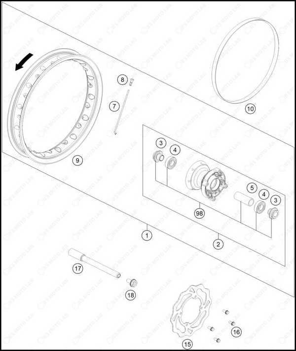 FRONT WHEEL, 2025 GASGAS MC-50