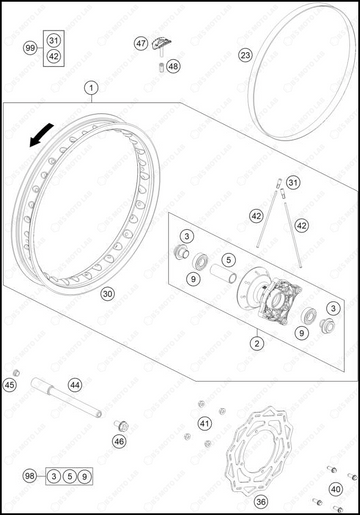 FRONT WHEEL, 2025 GASGAS MC-65