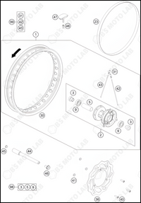 FRONT WHEEL, 2023 GASGAS MC-65