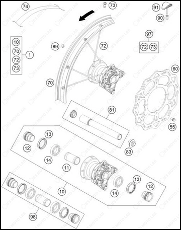 FRONT WHEEL, 2025 GASGAS MC-85-19-16