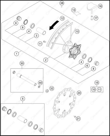 FRONT WHEEL, 2025 GASGAS MC-125