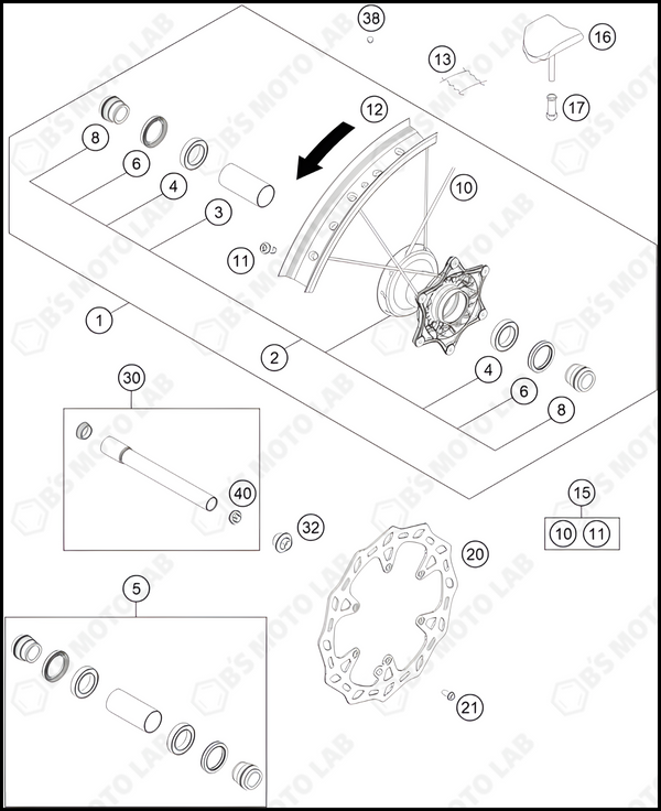 FRONT WHEEL, 2024 GASGAS MC-350-F