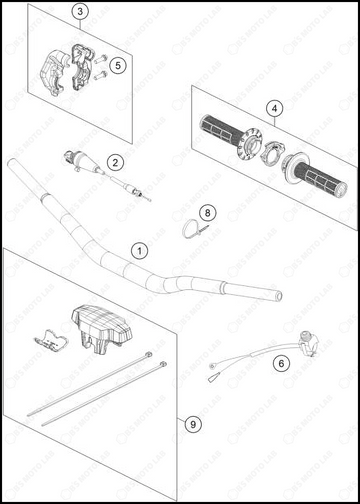 HANDLEBAR, CONTROLS, 2025 GASGAS MC-50