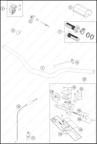 HANDLEBAR, CONTROLS, 2023 GASGAS MC-125