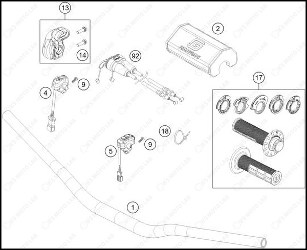 HANDLEBAR, CONTROLS, 2025 GASGAS MC-125