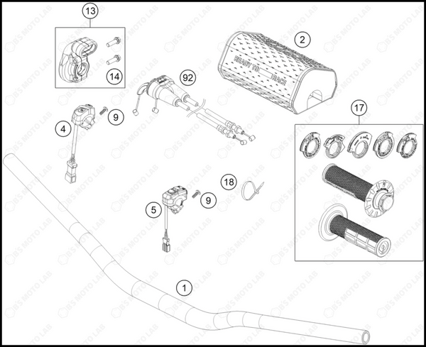 HANDLEBAR, CONTROLS, 2024 GASGAS EX-300