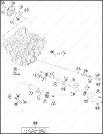 LUBRICATING SYSTEM, 2023 GASGAS MC-250-FACTORY