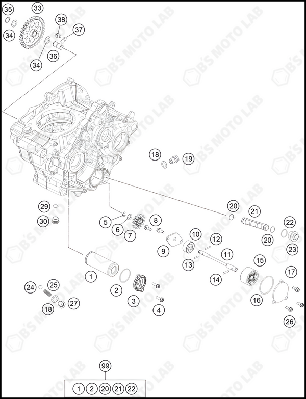 LUBRICATING SYSTEM, 2024 GASGAS MC-350-F