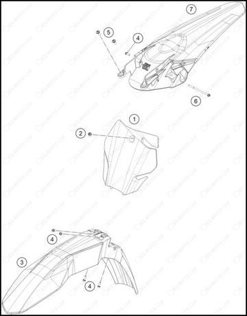 MASK, FENDERS, 2023 GASGAS MC-125