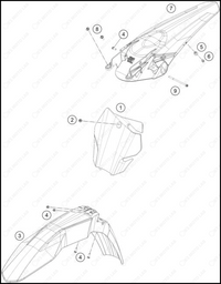 MASK, FENDERS, 2023 GASGAS MC-250-F