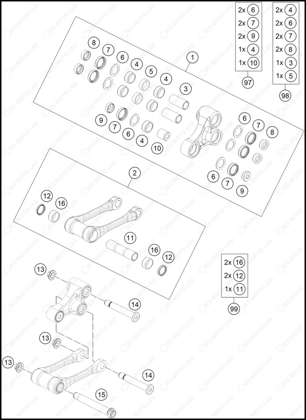 PRO LEVER LINKING, 2023 GASGAS MC-250-FACTORY