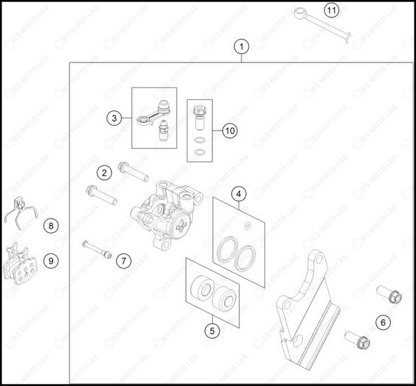 REAR BRAKE CALIPER, 2025 GASGAS MC-50