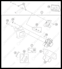 REAR BRAKE CALIPER, 2023 GASGAS MC-50