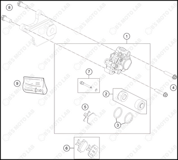 REAR BRAKE CALIPER, 2024 GASGAS MC-E-3